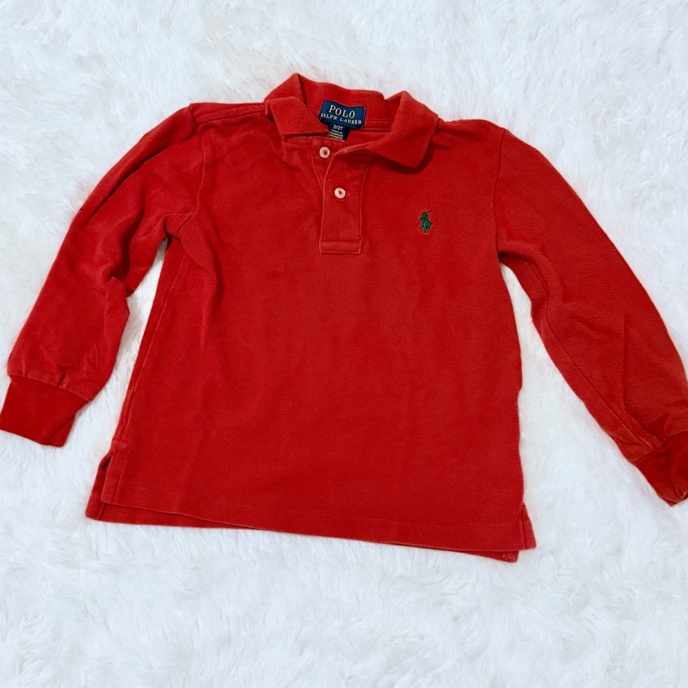 Polo by Ralph Lauren Kids Red Long Sleeve Shirt